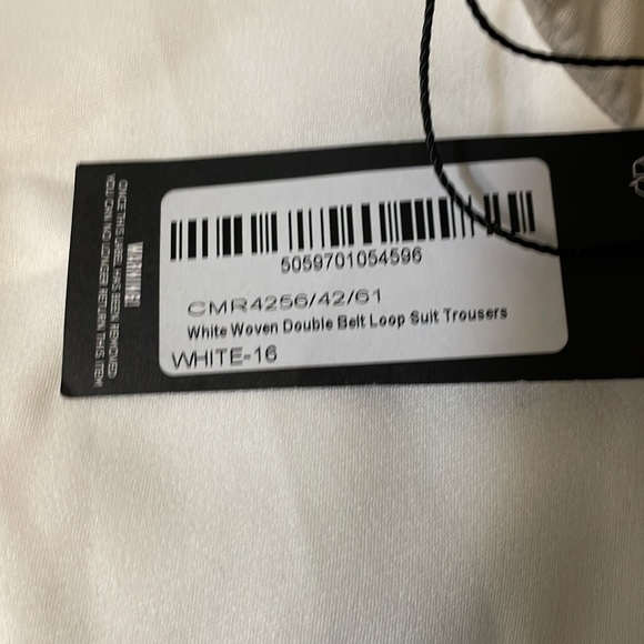 Pretty little thing off white super wide leg pants size 12 - Picture 3 of 8